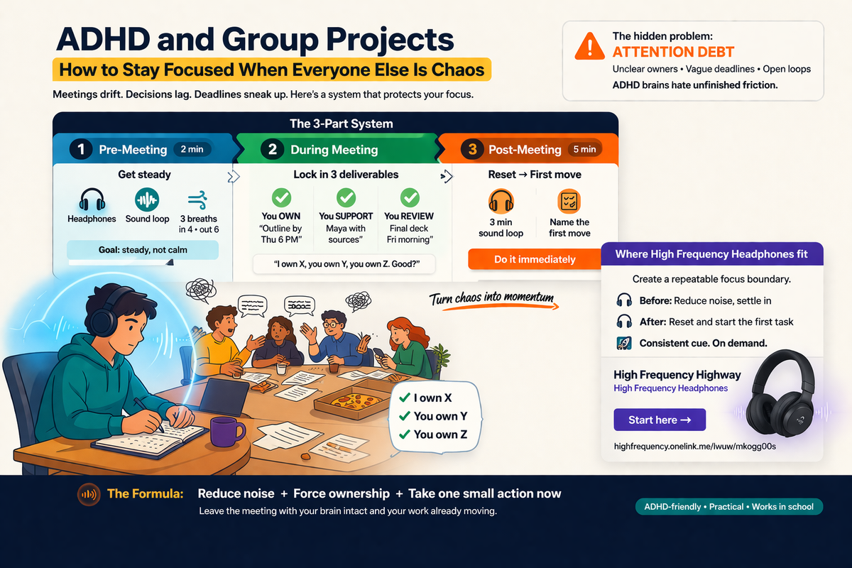 ADHD and Group Projects: How to Stay Focused When Everyone Else Is Chaos