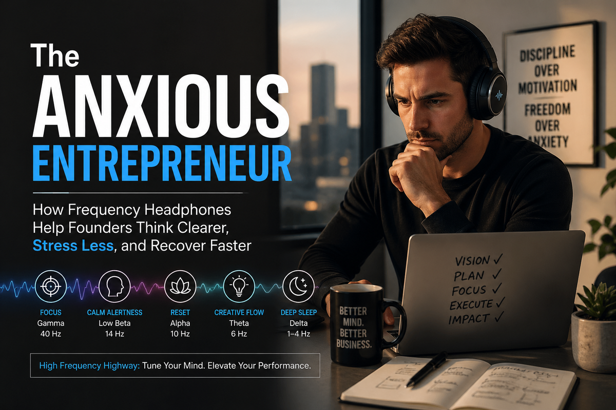 The Anxious Entrepreneur: How Frequency Headphones Help Founders Think Clearer, Stress Less, and Recover Faster